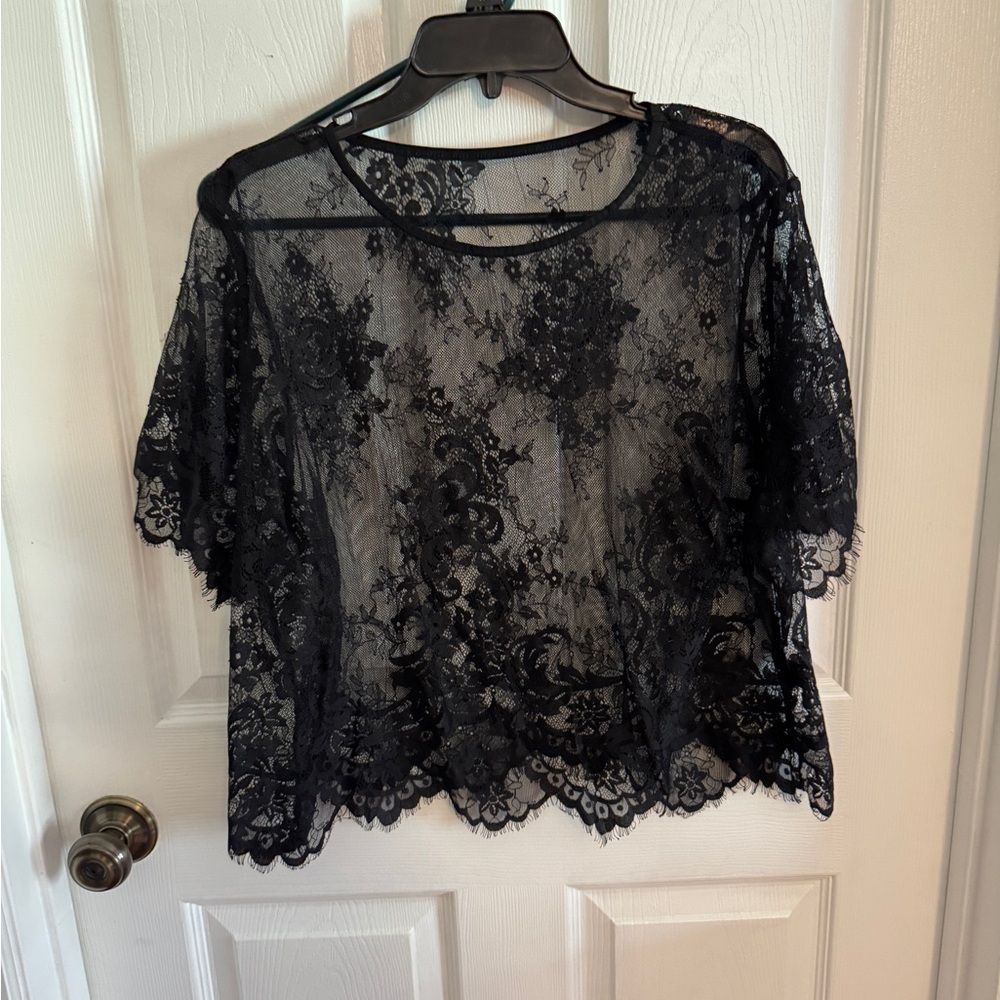 Elegant Black Lace Top